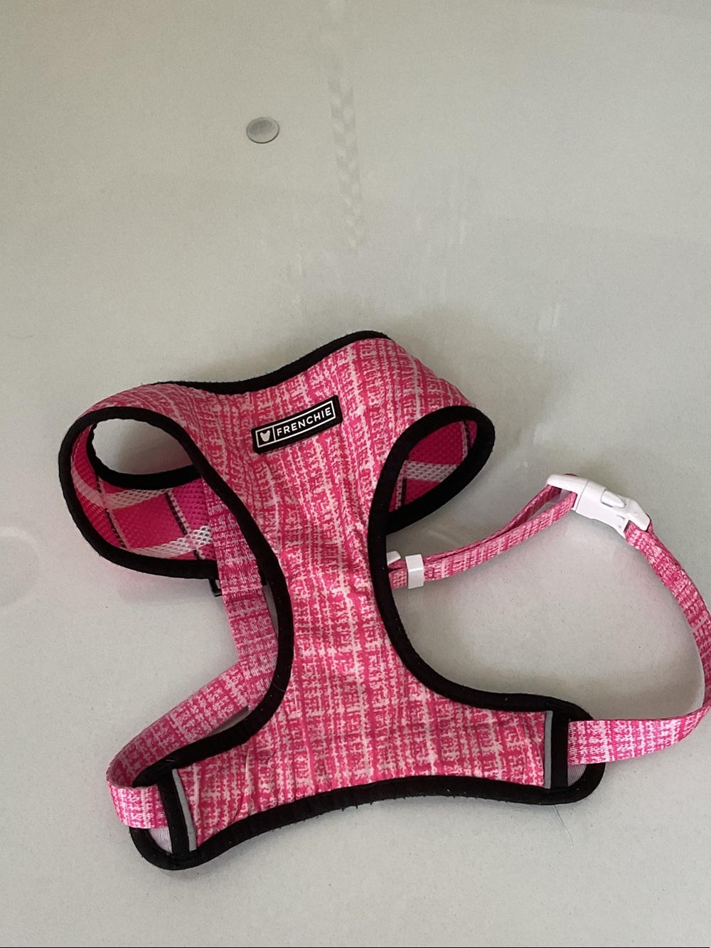 Frenchie Pink Patterned Dog Harness